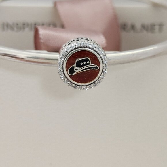 Pandora Jewelry - Pandora Las Vegas Cowboy hat Bead Charm Exclusive Travel Button S925 Silver